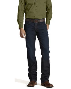 Ariat Men's M5 Rebar Dark Wash Low Rise Straight Work Jeans