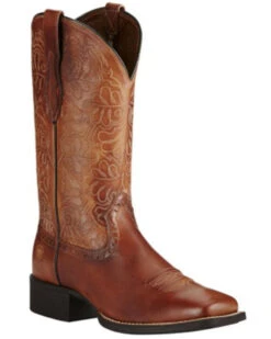 Ariat Women's Rich Brown Round Up Remuda Western Boots - Square Toe
