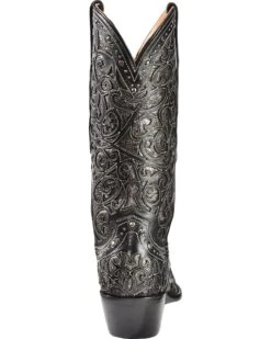 Lucchese Handcrafted 1883 Sierra Lasercut Inlay Western Boots - Snip Toe -Ariat Store 0451T7 89 BK