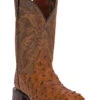Dan Post Men's Alamosa Full Quill Ostrich Western Boots - Broad Square Toe