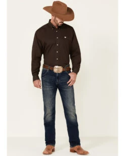 Cinch Men's Solid Brown Button Down Long Sleeve Western Shirt 8 Cinch Men's Solid Brown Button Down Long Sleeve Western Shirt -Ariat Store 0926V7 41 P2