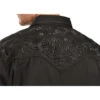 Scully Men's Black Floral Embroidered Retro Long Sleeve Western Shirt 2 Scully Men's Black Floral Embroidered Retro Long Sleeve Western Shirt -Ariat Store 092M74 002 D3