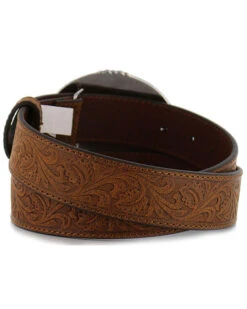 Cody James Men's Bronc Buckle Tooled Leather Belt -Ariat Store 1202H7 22 D2