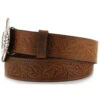 Cody James Men's Bronc Buckle Tooled Leather Belt -Ariat Store 1202H7 22 D3