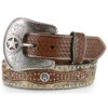 Nocona Men's Hair-On-Hide Star Concho Belt -Ariat Store 1202N9 22 P1
