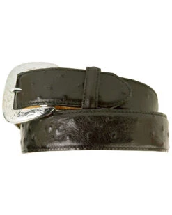 Tony Lama Men's Ostrich Print Leather Belt - Reg & Big -Ariat Store 120767 89 P1