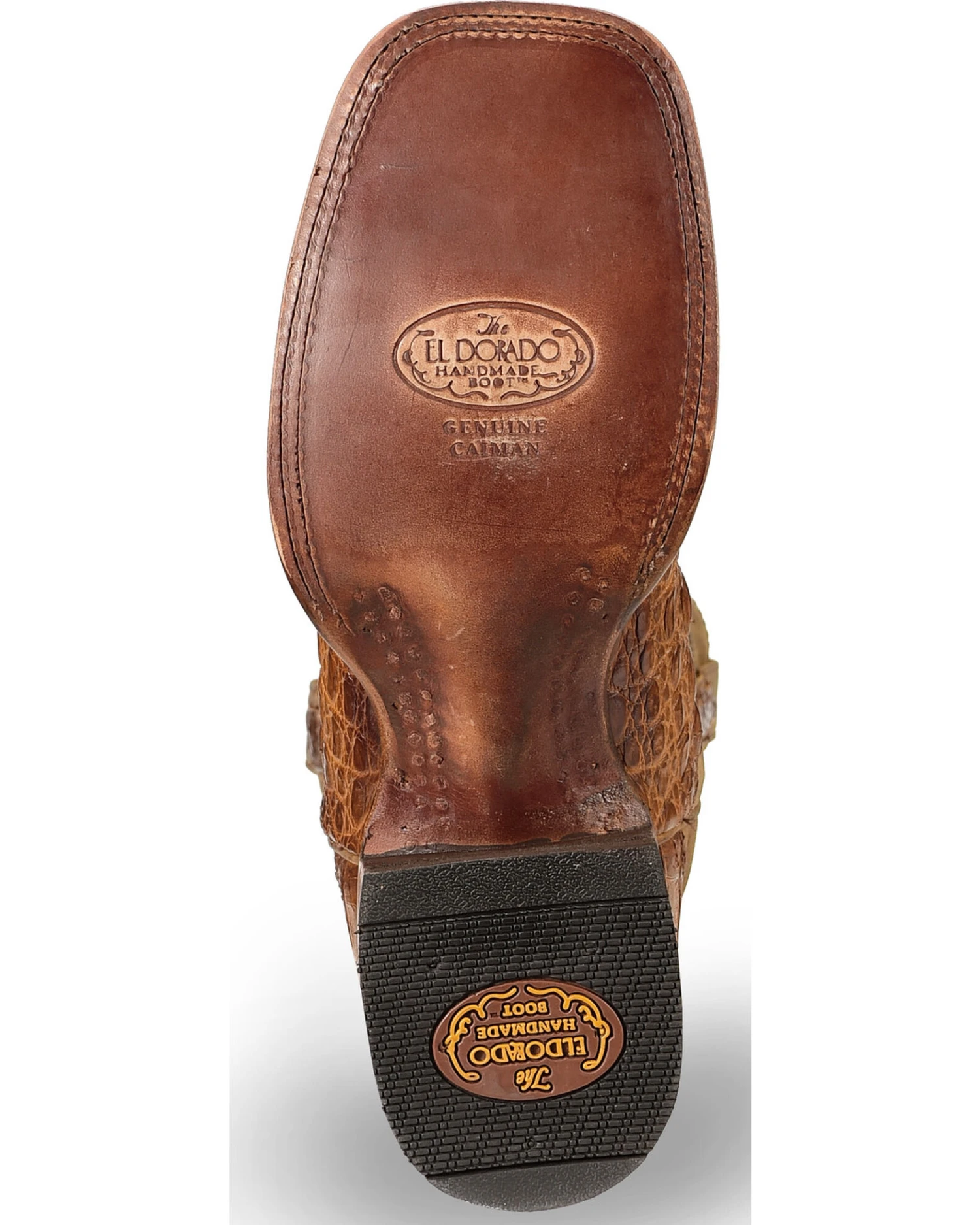 El Dorado Men's Handmade Caiman Stockman Boots - Broad Square Toe 3 El Dorado Men's Handmade Caiman Stockman Boots - Broad Square Toe