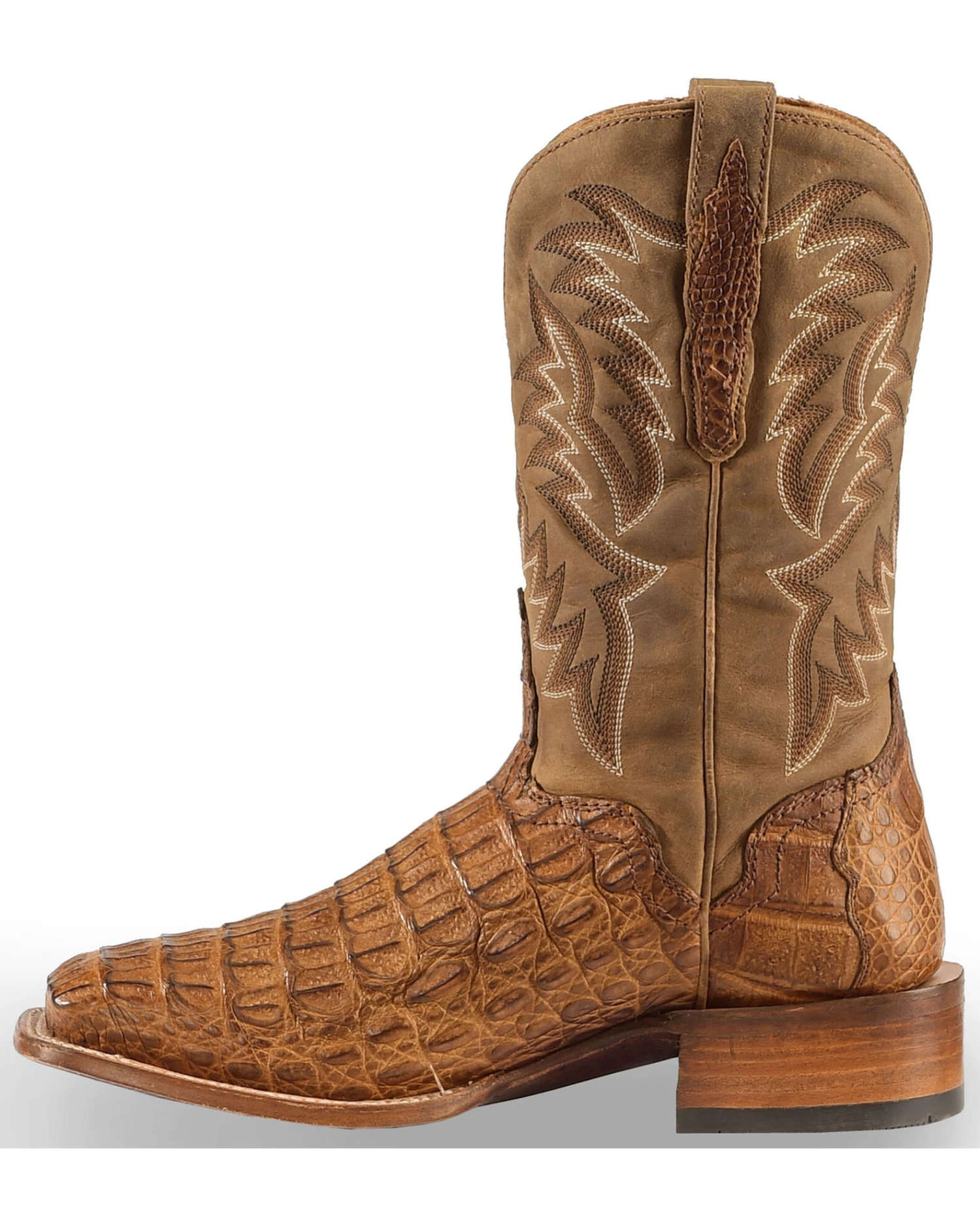 El Dorado Men's Handmade Caiman Stockman Boots - Broad Square Toe 5 El Dorado Men's Handmade Caiman Stockman Boots - Broad Square Toe - Image 3