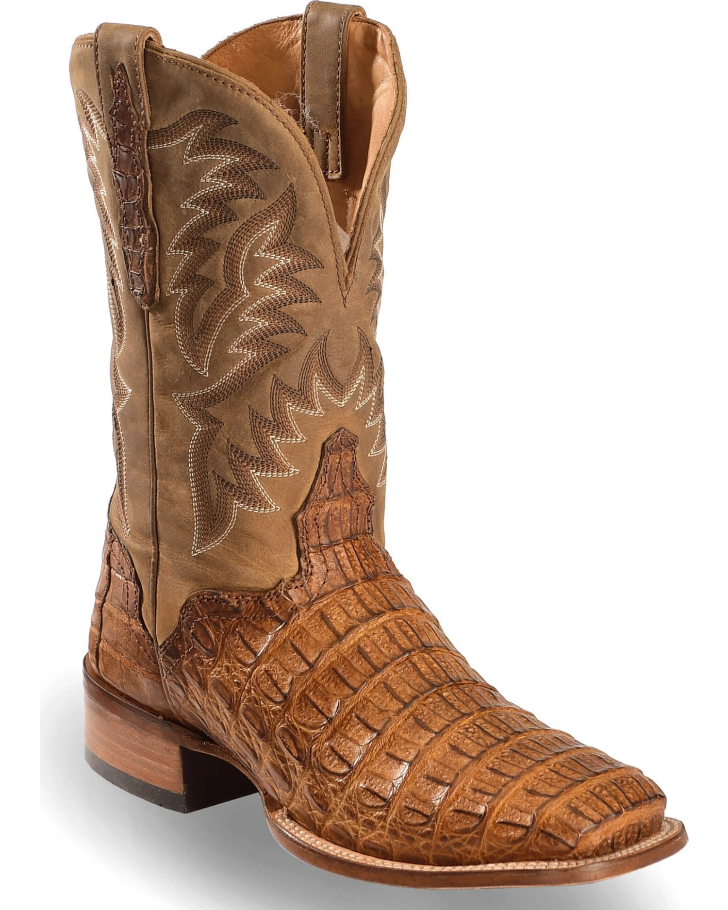 El Dorado Men's Handmade Caiman Stockman Boots - Broad Square Toe 7 El Dorado Men's Handmade Caiman Stockman Boots - Broad Square Toe - Image 5