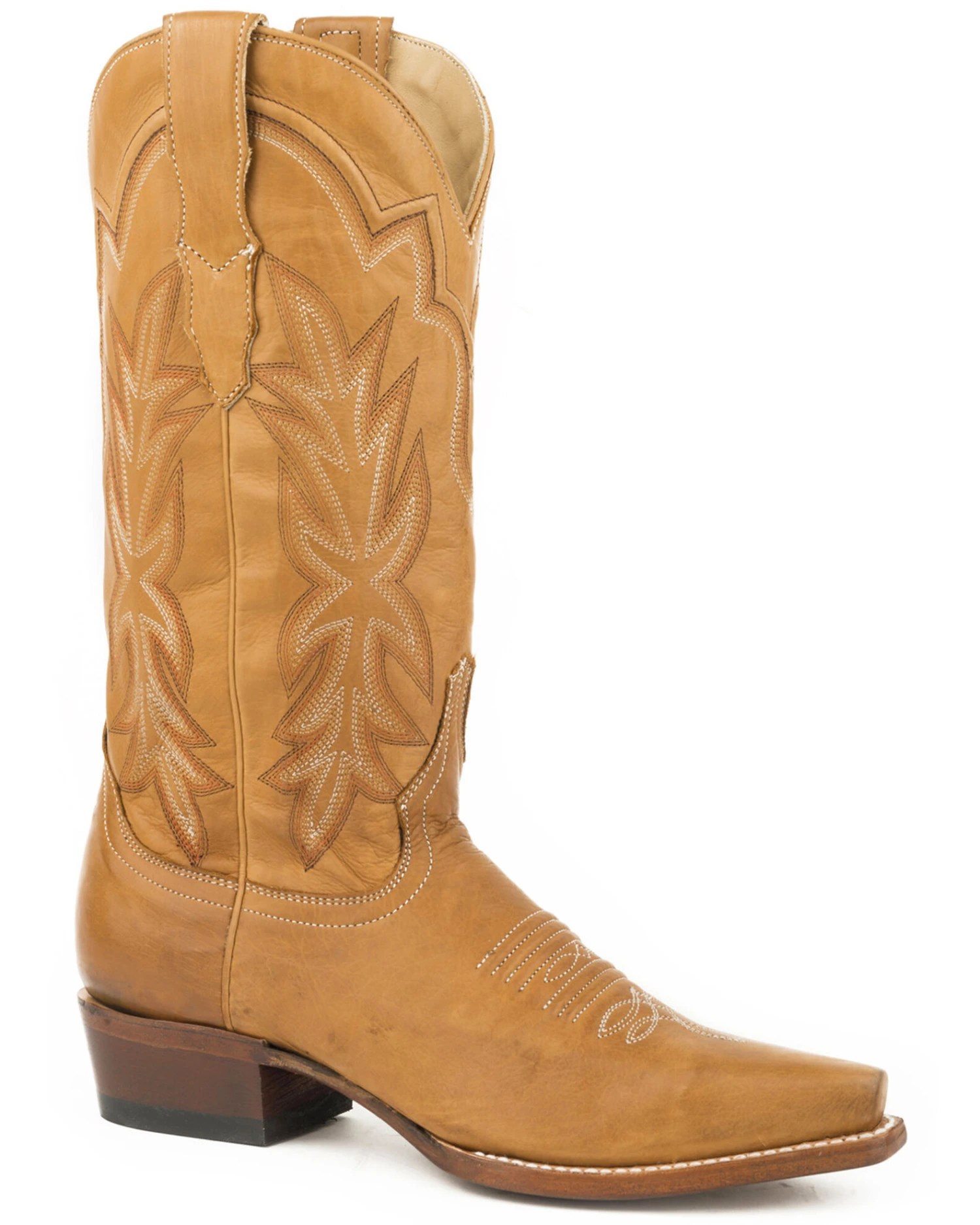 Stetson Women's Tan Casey Leather Boots - Snip Toe 3 Stetson Women's Tan Casey Leather Boots - Snip Toe