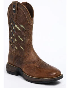 Brothers & Sons Men's Scratch American Flag Lite Performance Western Boots - Square Toe -Ariat Store 2000258768 200 P1