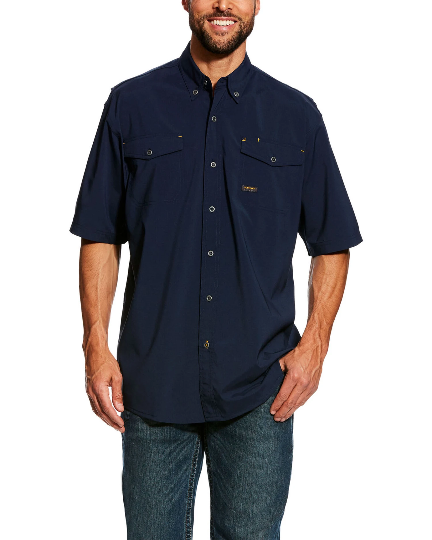 Ariat Men's Rebar Made Tough Vent Short Sleeve Work Shirt 4 Ariat Men's Rebar Made Tough Vent Short Sleeve Work Shirt - Image 2