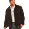 Liberty Wear Men's Fringe Suede Leather Jacket - Big