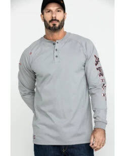 Ariat Men's FR Liberty Logo Long Sleeve Work Shirt - Big -Ariat Store 2000281710 040 P1