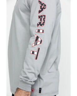 Ariat Men's FR Liberty Logo Long Sleeve Work Shirt - Big -Ariat Store 2000281710 040 P4