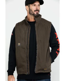 Ariat Men's Loden Rebar Washed Dura Canvas Insulated Work Vest - Big & Tall -Ariat Store 2000282137 342 P1