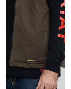 Ariat Men's Loden Rebar Washed Dura Canvas Insulated Work Vest - Big & Tall -Ariat Store 2000282137 342 P4