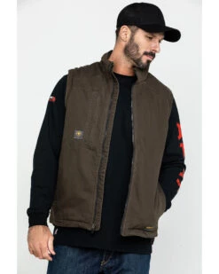 Ariat Men's Loden Rebar Washed Dura Canvas Insulated Work Vest - Big & Tall -Ariat Store 2000282137 342 P5
