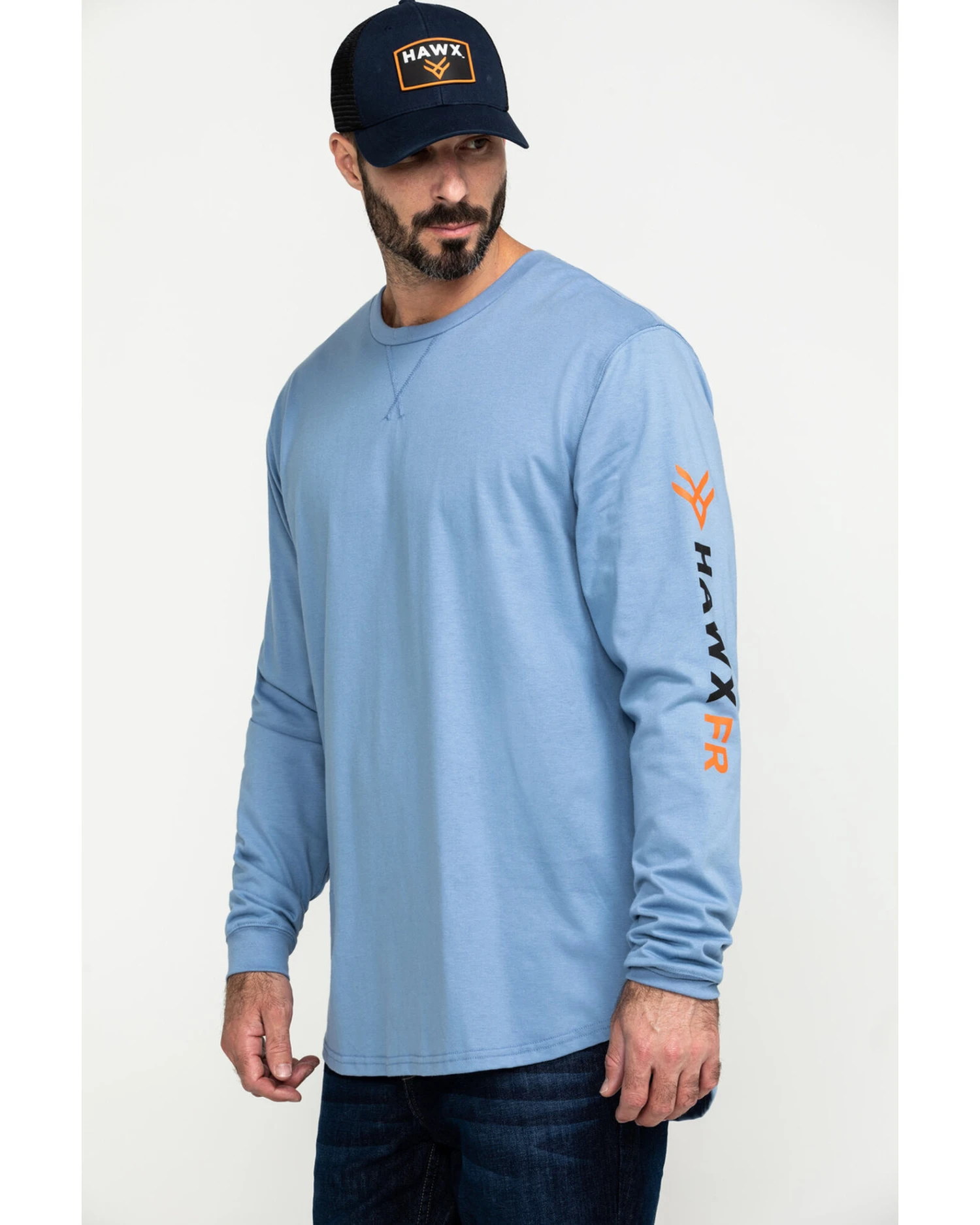 Hawx Men's FR Logo Long Sleeve Work T-Shirt - Big & Tall 7 Hawx Men's FR Logo Long Sleeve Work T-Shirt - Big & Tall - Image 5