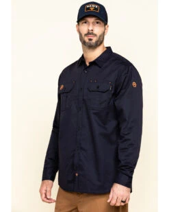 Hawx Men's FR Long Sleeve Woven Work Shirt - Tall -Ariat Store 2000284656 410 P3