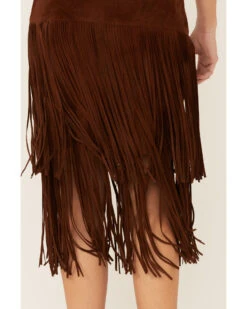 Stetson Women's Brown Fringe Suede Skirt -Ariat Store 2000286949 200 P3