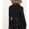 Cripple Creek Women's Black Micro-Suede Long Sleeve Button Front Jacket -Ariat Store 2000288909 001 P2