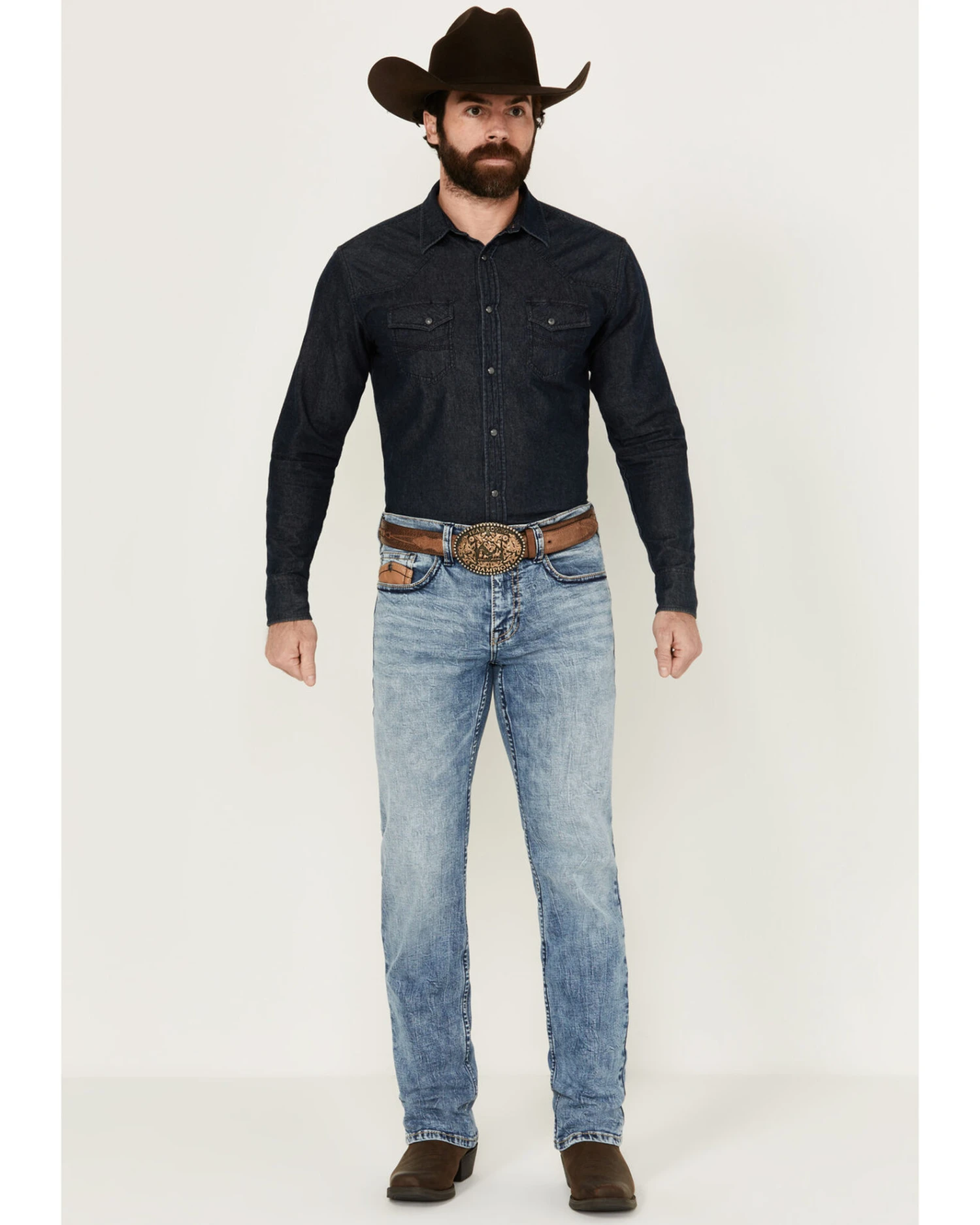 Cody James Core Men's Clover Leaf Light Wash Stretch Slim Straight Jeans 8 Cody James Core Men's Clover Leaf Light Wash Stretch Slim Straight Jeans - Image 6