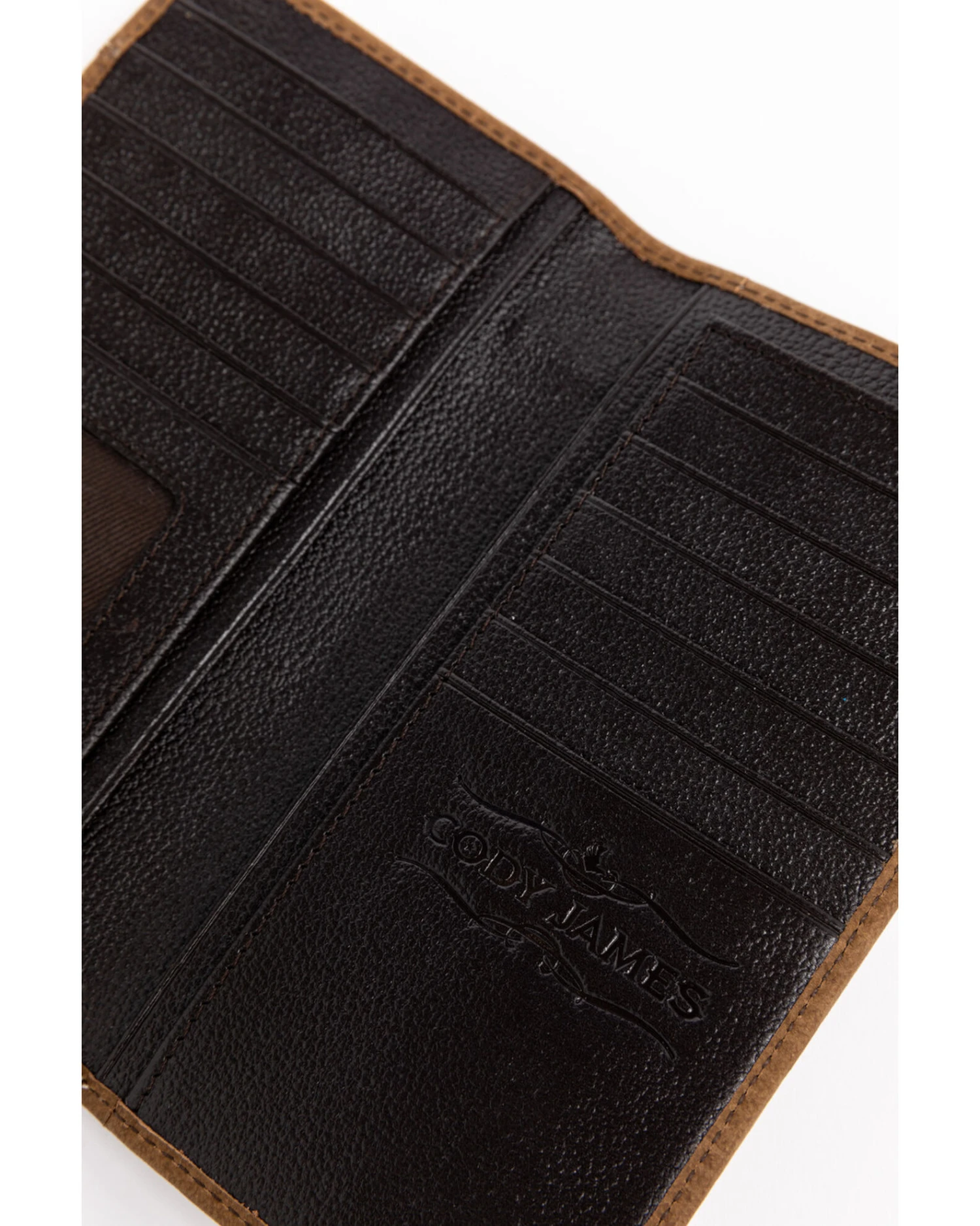 Cody James Men's Hair On Praying Cowboy Leather Checkbook Wallet 5 Cody James Men's Hair On Praying Cowboy Leather Checkbook Wallet - Image 3