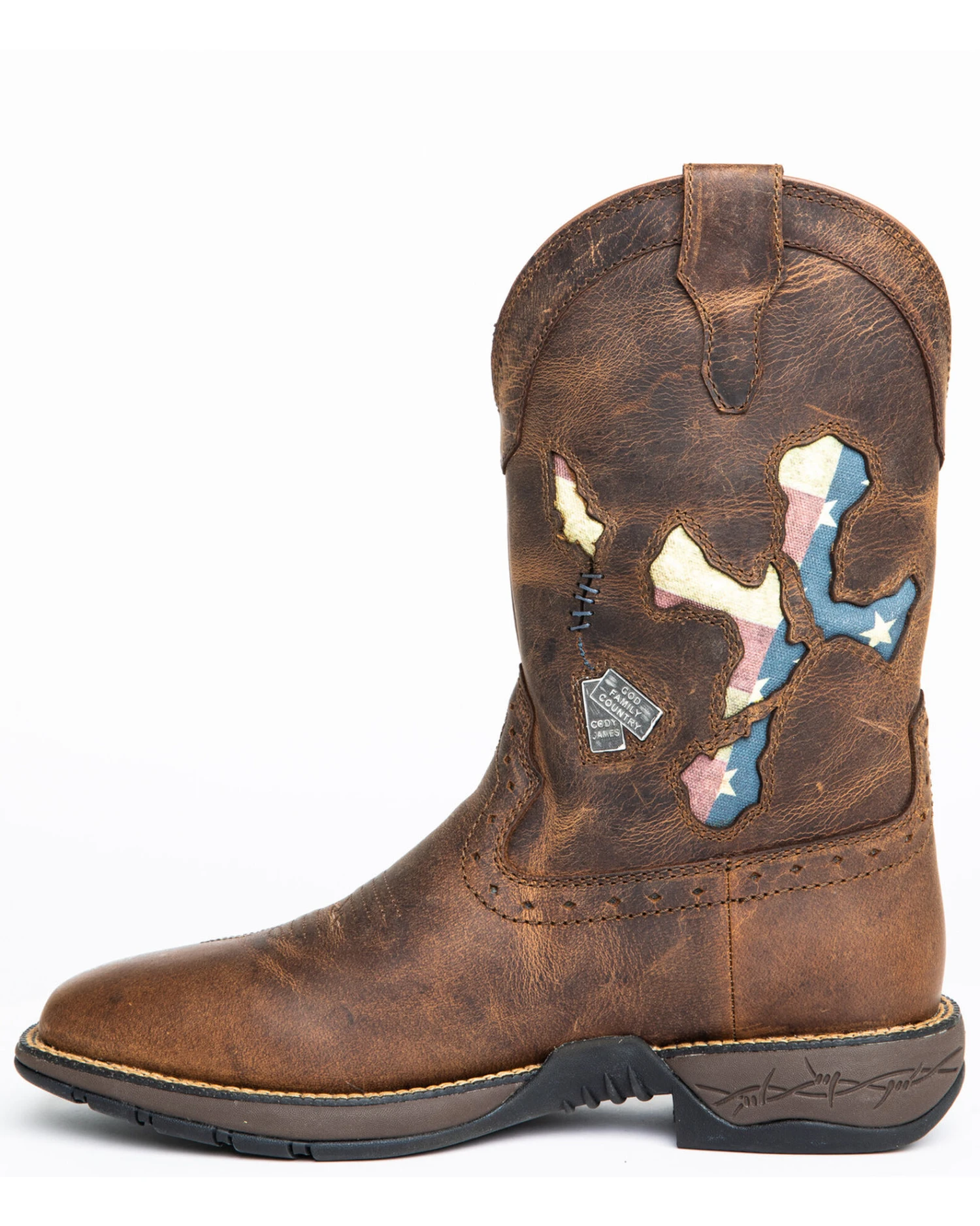 Brothers & Sons Men's Star Exports With Flag Western Performance Boots - Broad Square Toe 6 Brothers & Sons Men's Star Exports With Flag Western Performance Boots - Broad Square Toe - Image 4