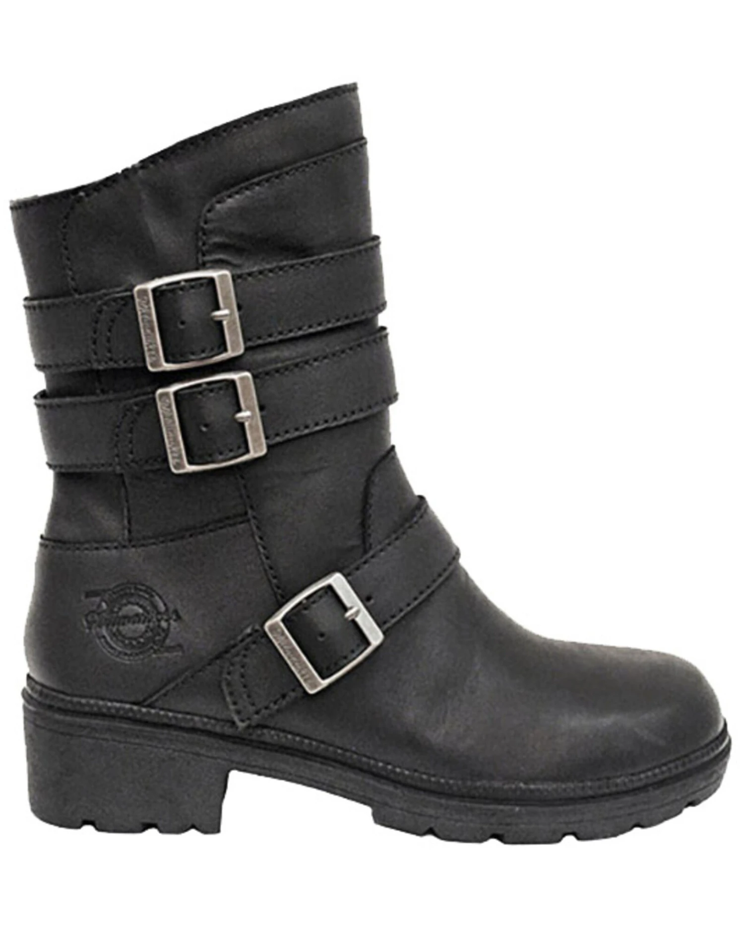 Milwaukee Motorcylce Clothing Women's Cameo Moto Boots - Round Toe 4 Milwaukee Motorcylce Clothing Women's Cameo Moto Boots - Round Toe - Image 2