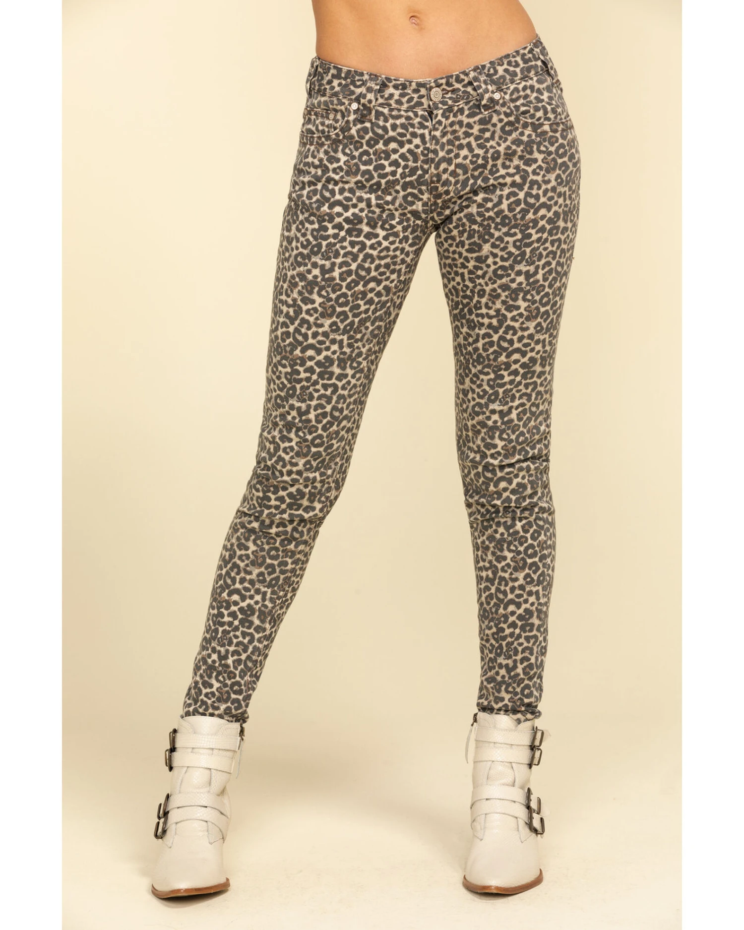 Rock & Roll Denim Women's Leopard Print Skinny Jeans 4 Rock & Roll Denim Women's Leopard Print Skinny Jeans - Image 2