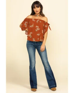 Rock & Roll Denim Women's Medium Dark Flare Jeans -Ariat Store 2000296894 400 P6