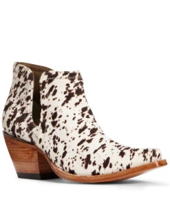 Ariat Women's Dixon Hair-On Cow Print Fashion Booties - Snip Toe -Ariat Store 2000321323 900 P1