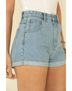 Rolla's Women's Light Wash Rolled Hem Duster Shorts 13 Rolla's Women's Light Wash Rolled Hem Duster Shorts -Ariat Store 2000323215 400 P4