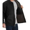 Carhartt Men's Black Washed Duck Sherpa Lined Work Coat - Big