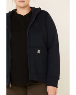 Carhartt Women's Navy Clarksburg Full-Zip Hoodie - Plus