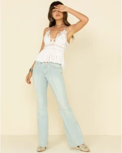 Free People Women's Adella Cami Lace Ruffled Tank Top -Ariat Store 2000325212 100 P3