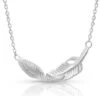 Montana Silversmiths Women's Turning Feather Pendant Necklace 2 Montana Silversmiths Women's Turning Feather Pendant Necklace -Ariat Store 2000325561 040 P2