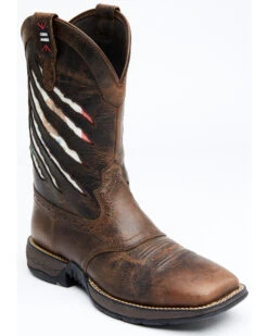 Brothers & Sons Men's Scratch Mexico Flag Lite Performance Western Boots - Broad Square Toe -Ariat Store 2000330394 200 P1