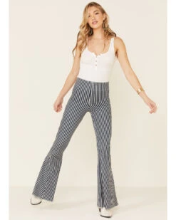 Show Me Your Mumu Women's Berkeley Striped Flare Leg Jeans -Ariat Store 2000334484 020 P1