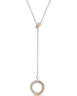 Montana Silversmiths Women's Trio Rings Lariat Necklace
