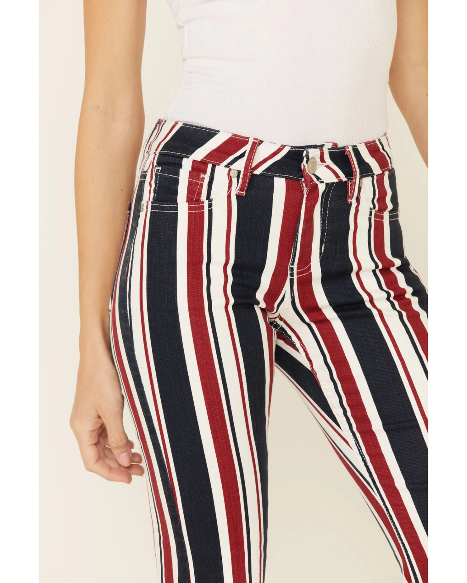 Shyanne Women's American Stripe Flare Leg Jeans 6 Shyanne Women's American Stripe Flare Leg Jeans - Image 4