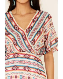Stetson Women's Southwestern Print Surplice Dress