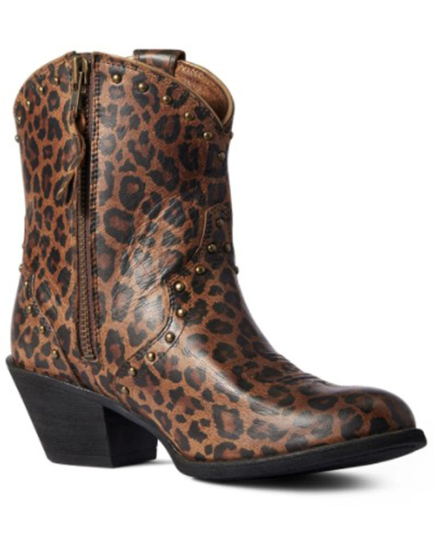 Ariat Women's Gracie Leopard Print Fashion Booties - Round Toe 6 Ariat Women's Gracie Leopard Print Fashion Booties - Round Toe - Image 4