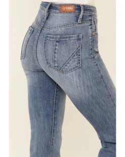 Shyanne Women's Mid Wash Crochet Embroidered Inset High Rise Flare Denim Jeans -Ariat Store 2000342607 420 P3