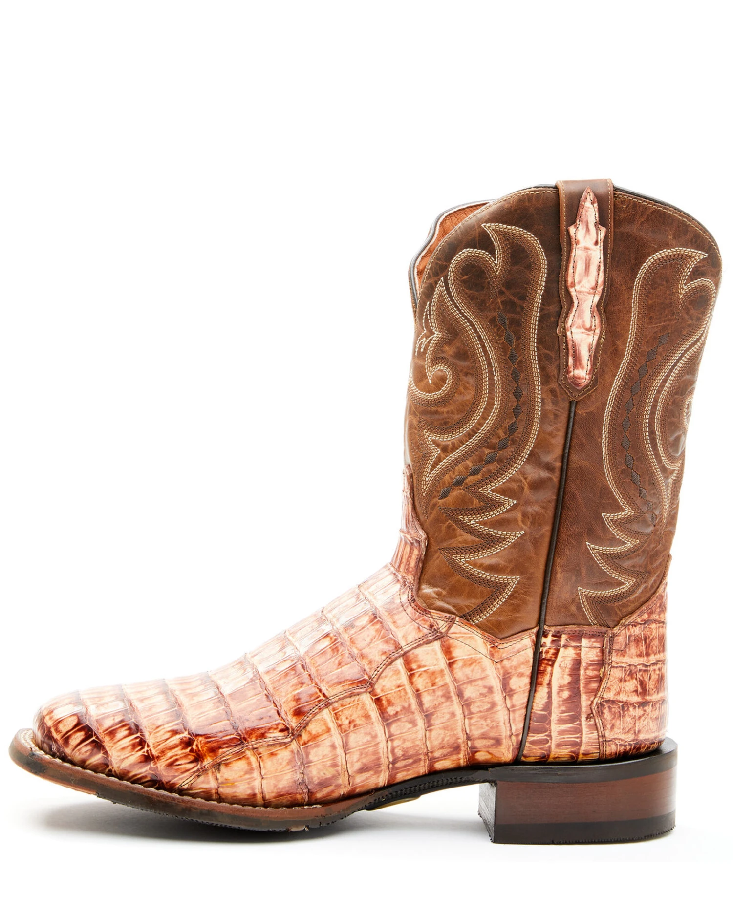 Dan Post Men's Tan Caiman Belly Western Boots - Broad Square Toe 4 Dan Post Men's Tan Caiman Belly Western Boots - Broad Square Toe - Image 2