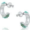 Montana Silversmiths Women's Studded In Turquoise Mini Hoop Earrings 2 Montana Silversmiths Women's Studded In Turquoise Mini Hoop Earrings -Ariat Store 2000345920 040 P2