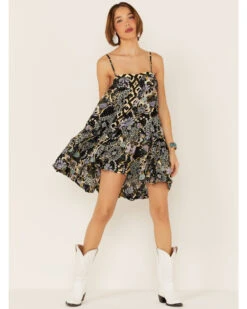 Free People Women's Get A Clue Mini Dress 8 Free People Women's Get A Clue Mini Dress -Ariat Store 2000347089 001 P2