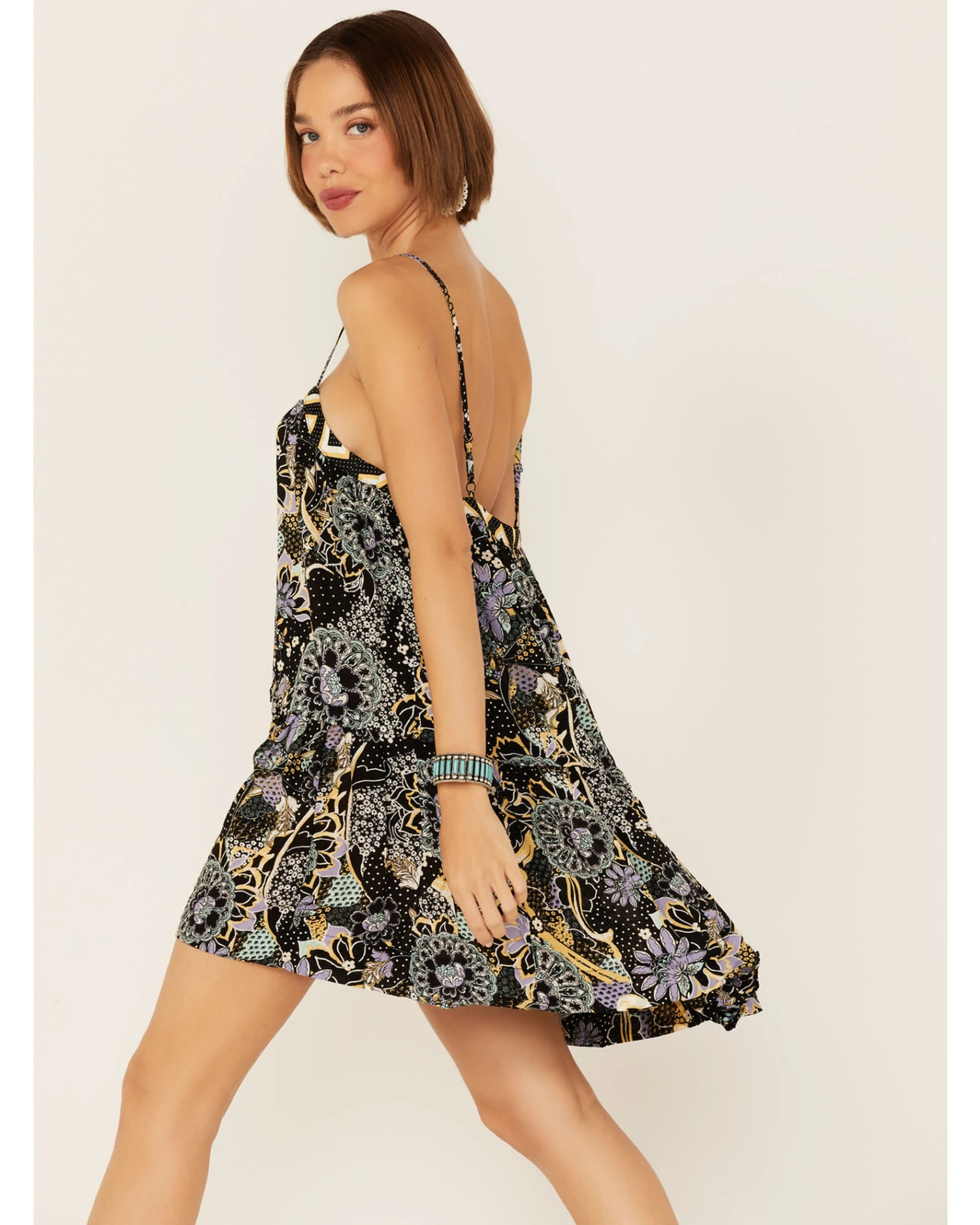 Free People Women's Get A Clue Mini Dress 3 Free People Women's Get A Clue Mini Dress