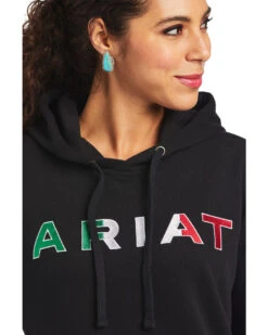 Ariat Women's Black R.E.A.L Mexico Embroidered Logo Pullover Hoodie - Plus 8 Ariat Women's Black R.E.A.L Mexico Embroidered Logo Pullover Hoodie - Plus -Ariat Store 2000347975 001 P2